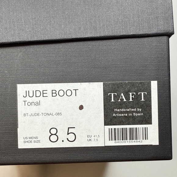 Taft Men\'s Jude Handcrafted Suede Chelsea Slip-on Boots- Tonal- Size 8.5 main image 5